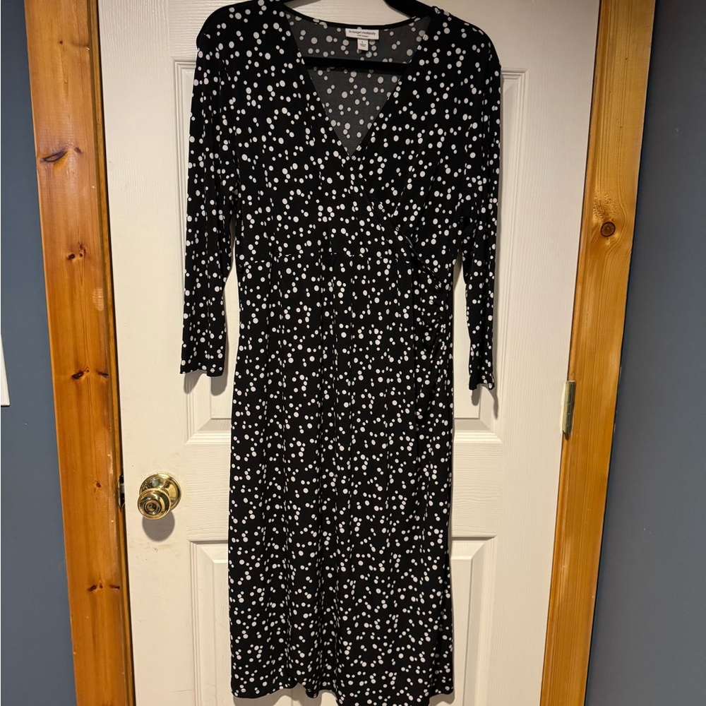 Liz Lange for Target Black and White Polka Dot Dress
